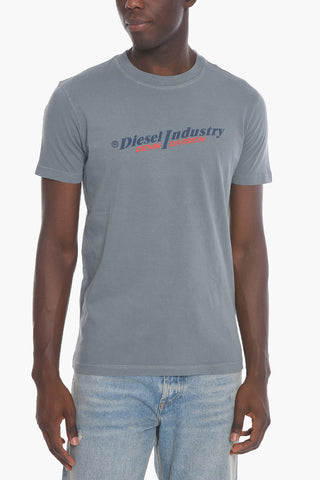 RED TAG Crew-neck T-DIEGOR T-shirt with Logo Print