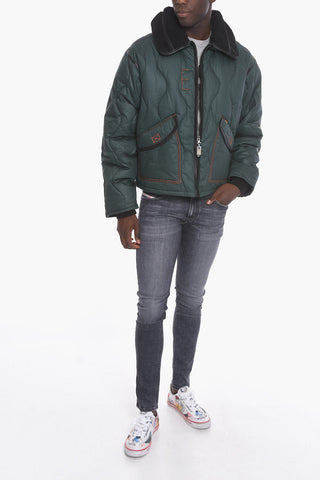 Faux-Fur Neck W-PETRIT Padded Jacket