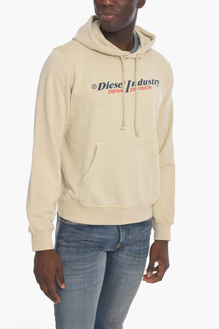 RED TAG Felpa Hoodie S-GINN in Cotone Garzato con Stampa Logo