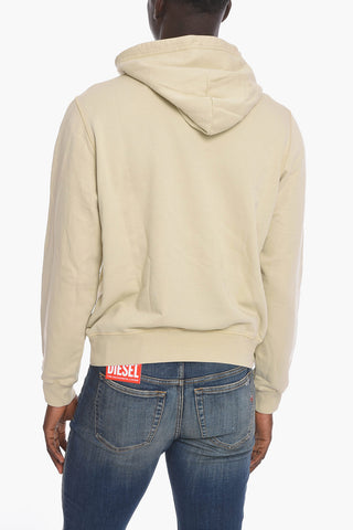 RED TAG Felpa Hoodie S-GINN in Cotone Garzato con Stampa Logo
