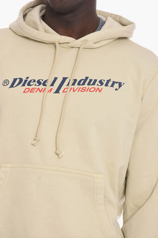 RED TAG Felpa Hoodie S-GINN in Cotone Garzato con Stampa Logo
