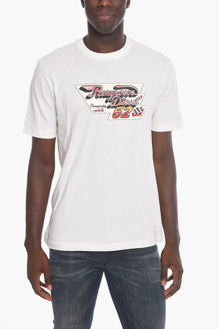 T-JUST Crewneck T-shirt with Lettering Print