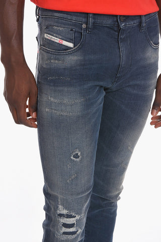 Jeans 2019 D-STRUKT Sim Fit Effetto Distressed 16 cm L.32