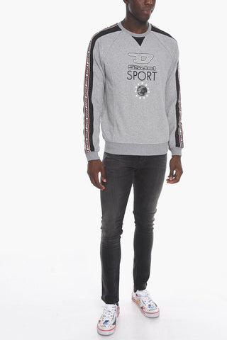 Printed Brushed Cotton AMST-BAWEEY-HT03 Crewneck Sweatshirt
