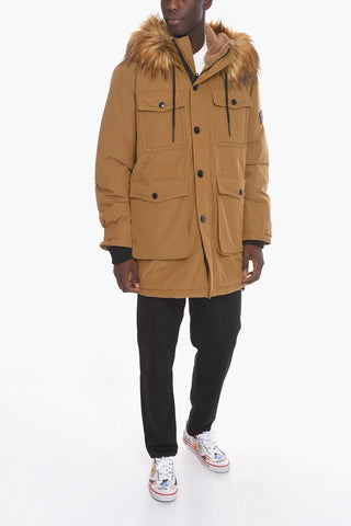 W-JORG Multipocket Puffer Jacket with Faux-fu