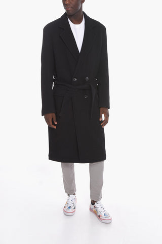 Double-breasted W-OUTKAST UNISEX Coat with Flap Pockets