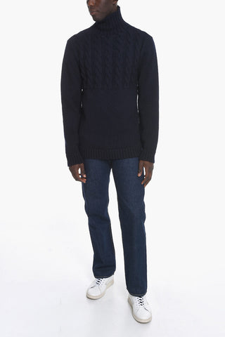 Turtleneck Aran Wool Pullover