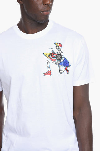 Crew Neck HAWAII SKULL Cotton T-Shirt