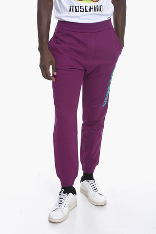 Brushed Cotton Sweatpants with Terry Patch