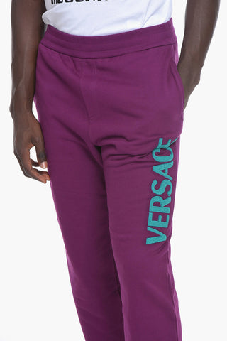 Brushed Cotton Sweatpants with Terry Patch