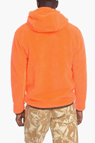 DAY-NAMIC Fleeced Hooded Jacker with Nylon Contrasting Bands