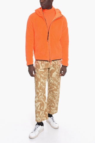 DAY-NAMIC Fleeced Hooded Jacker with Nylon Contrasting Bands
