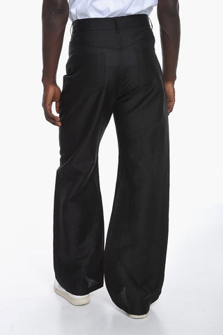 EDFU Pantaloni Flare GETH in Misto Lino