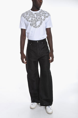EDFU Pantaloni Flare GETH in Misto Lino