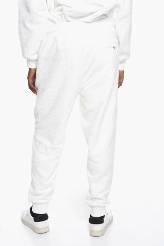 Cotton Terry Sweatpants with Logo Plate