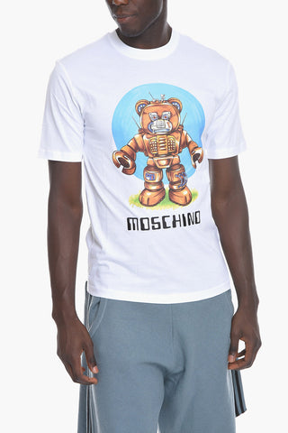 COUTURE! T-Shirt Girocollo ROBOT BEAR in Cotone
