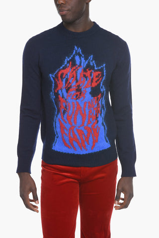 Maglia girocollo in Misto Lana