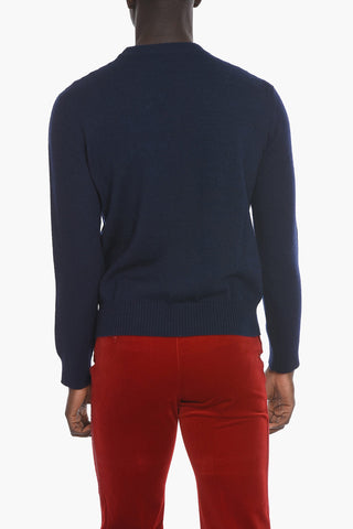 Maglia girocollo in Misto Lana
