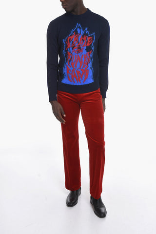 Maglia girocollo in Misto Lana