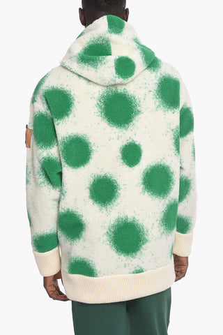 JW ANDERSON Fleeced Oversized Hoodie with Dot Motif
