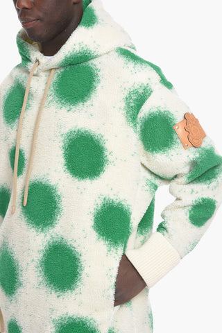 JW ANDERSON Fleeced Oversized Hoodie with Dot Motif