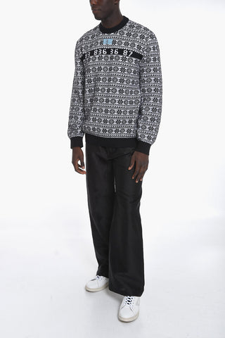 Merino Wool Jacquard Crewneck Sweater