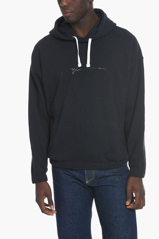 GIORGIO Embossed Logo Cotton Hoodie
