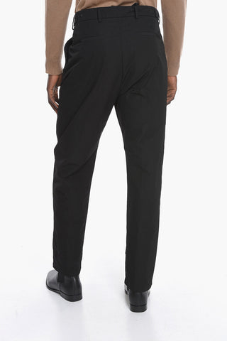 MATT BLACK Nylon Flares Pants with Single Pleat