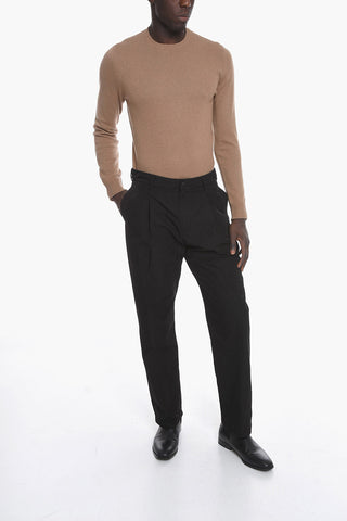 MATT BLACK Nylon Flares Pants with Single Pleat