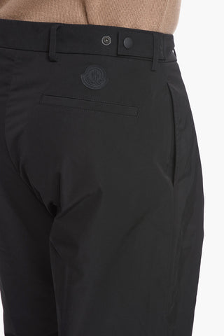MATT BLACK Nylon Flares Pants with Single Pleat