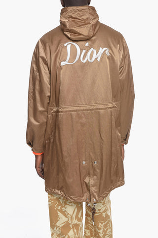 Embroidered Overcoat with Hood