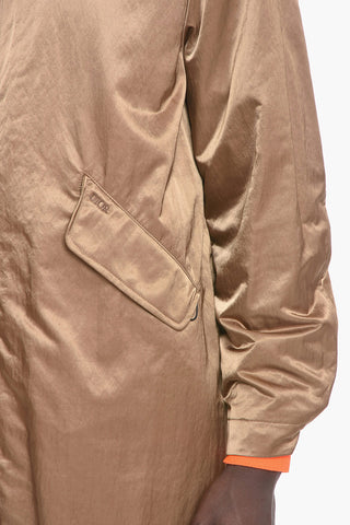 Embroidered Overcoat with Hood
