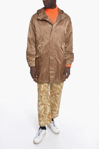 Embroidered Overcoat with Hood