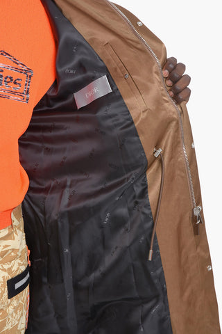 Embroidered Overcoat with Hood
