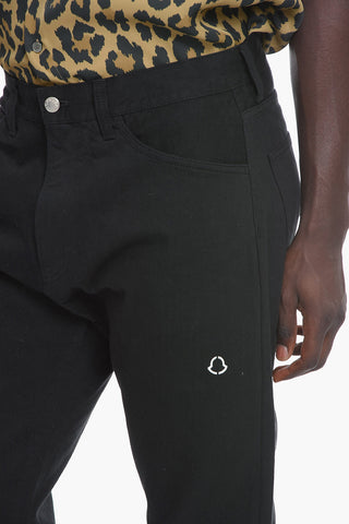 HIROSHI FUJIWARA Denim Pants with Logo Embroidery