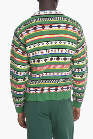 PARIS Cardigan Jacquard in Misto Lana