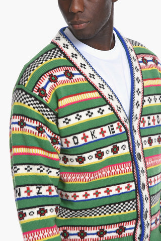 PARIS Cardigan Jacquard in Misto Lana
