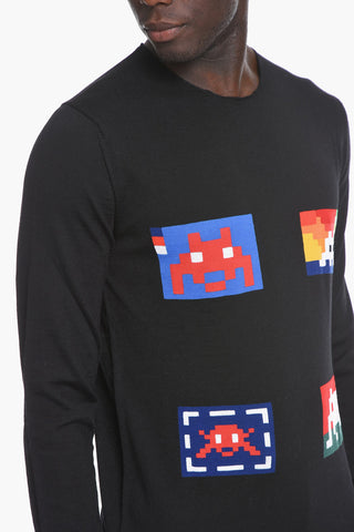 SHIRT Crew Neck PACMAN Wool Blend Sweater