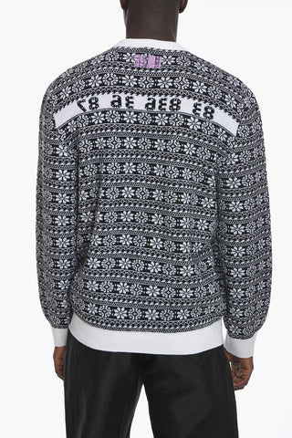 Merino Wool Jacquard Crewneck Sweater