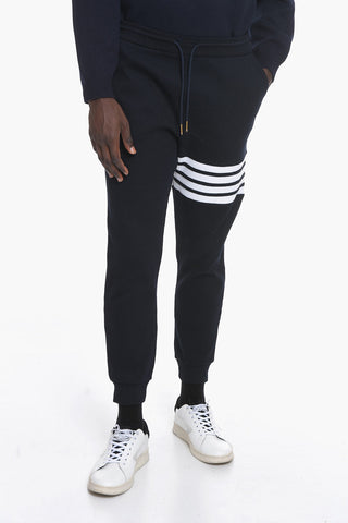 Contrasting Band WAFFLE Cotton Joggers