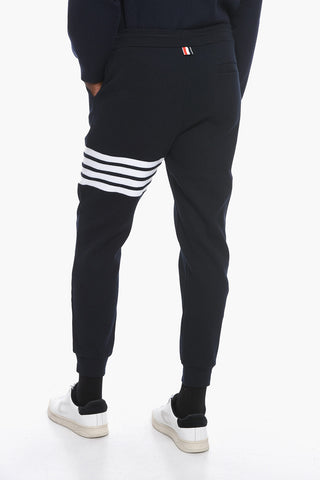 Contrasting Band WAFFLE Cotton Joggers