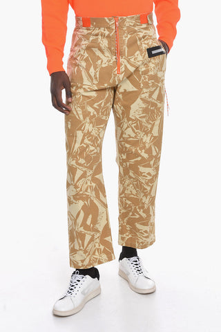 High-waisted Trekking Pants with Camo print