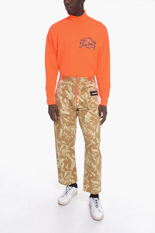 High-waisted Trekking Pants with Camo print