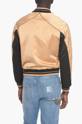 Satin Jacket with Snap Closure