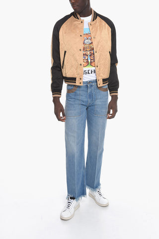 Satin Jacket with Snap Closure