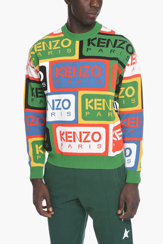 PARIS Crew Neck LABEL Cotton Sweater