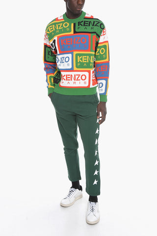 PARIS Crew Neck LABEL Cotton Sweater