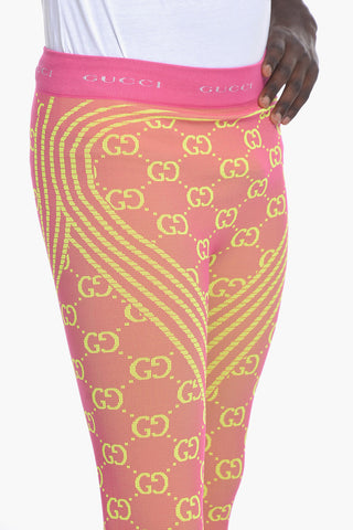 Monogram Patterned Jacquard Leggings