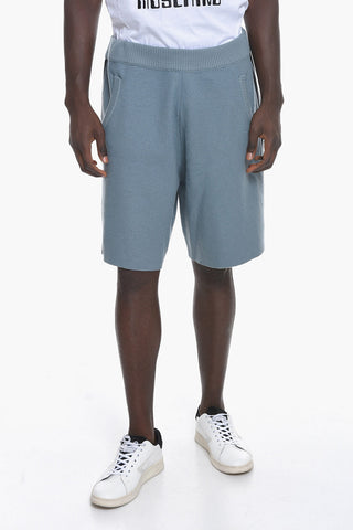 MM10 Shorts in Lana con Bande a Contrasto