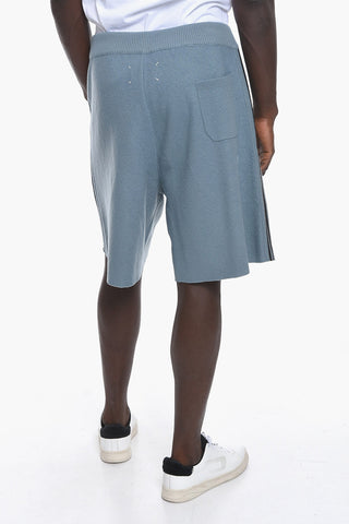 MM10 Shorts in Lana con Bande a Contrasto